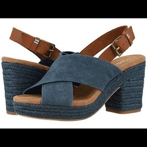 TOMS Ibiza wedge sandal brand new 9